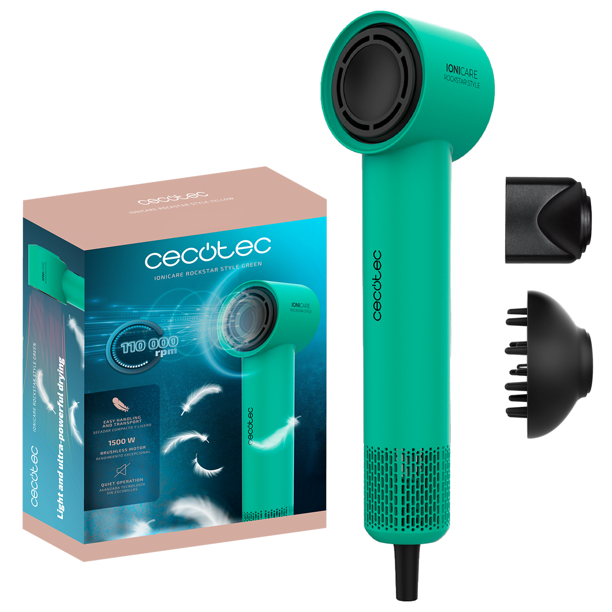 Фен CECOTEC IoniCare RockStar Style Green