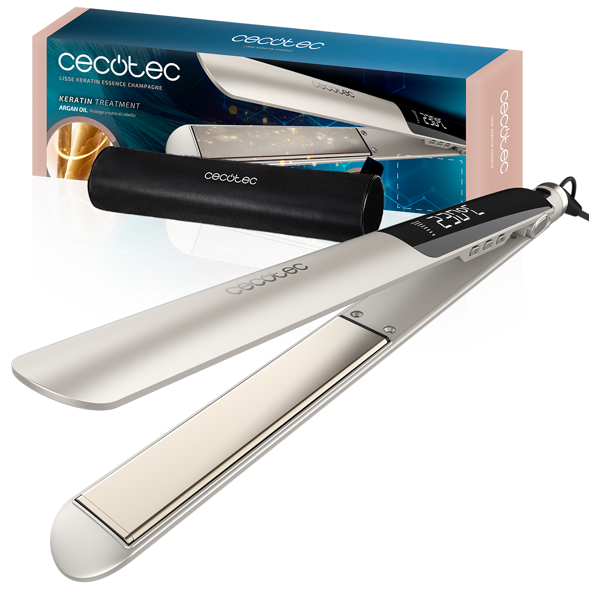 Утюжок для волосся CECOTEC Lisse Keratin Essence Champagne