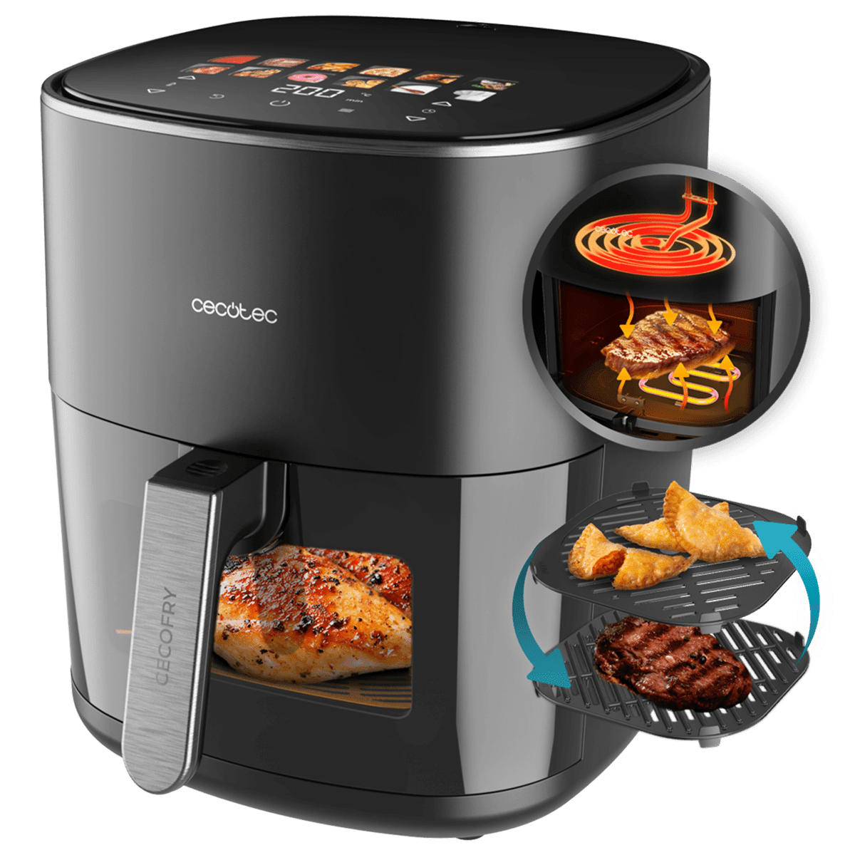 Мультипіч CECOTEC Cecofry&Grill Duoheat 6500