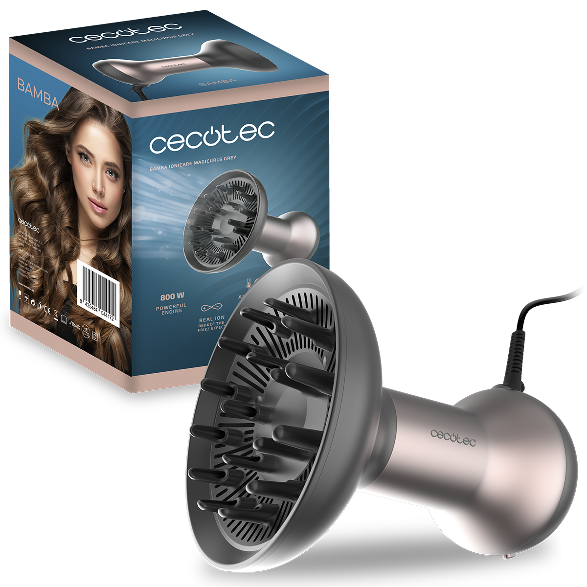 Фен CECOTEC Ionicare MagiCurls Grey