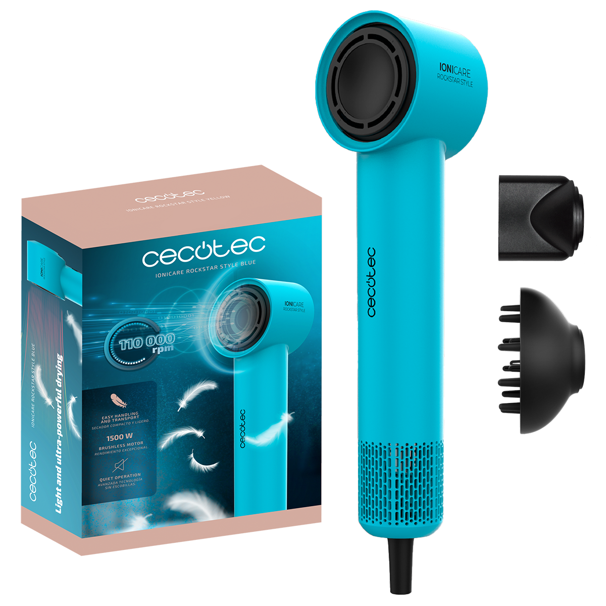 Фен CECOTEC IoniCare RockStar Style Blue 