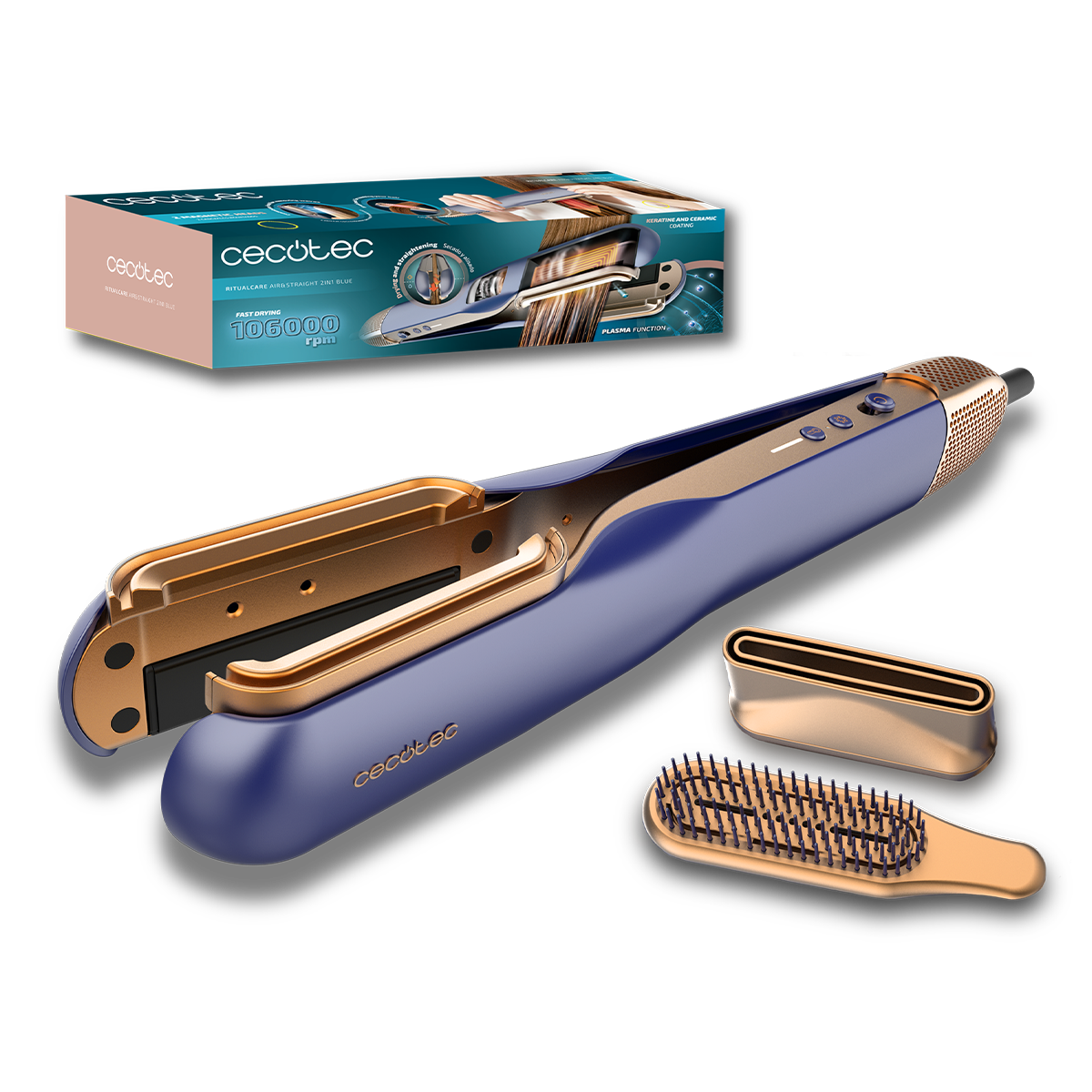 Стайлер-выпрямитель CECOTEC RitualCare Air Lisse 2in1 Blue