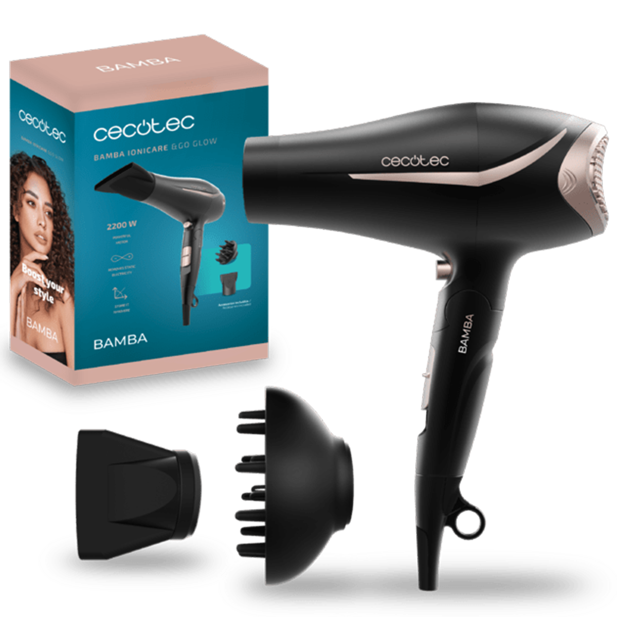 Фен CECOTEC Hair dryers Bamba IoniCare&Go Glow