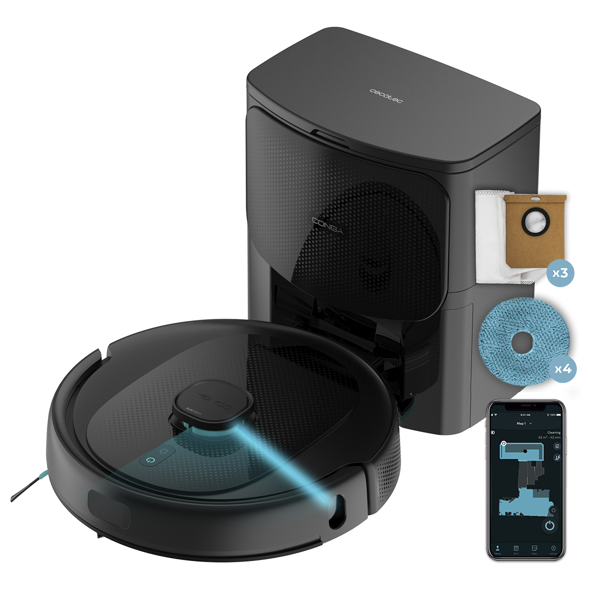 Робот-пилосос Cecotec Conga 9590 Spin Revolution Ultra Power Home