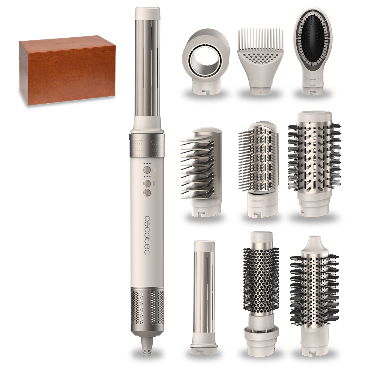 Стайлер CECOTEC Bamba CeramicCare 10in1 AirGlam Champagne