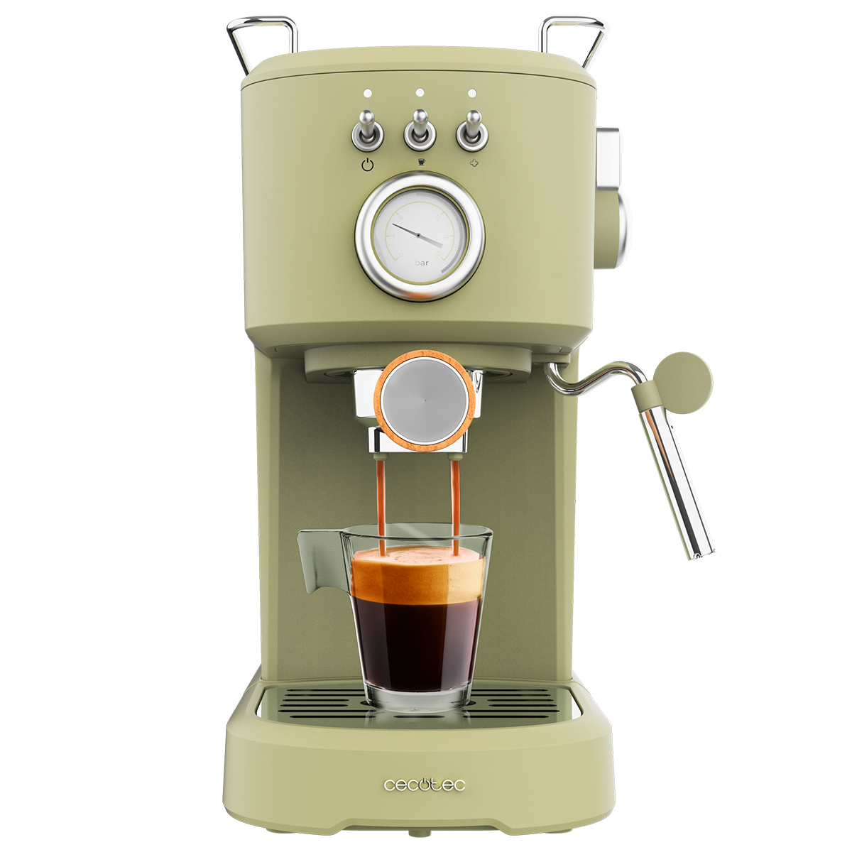 Кофеварка рожковая CECOTEC Power Espresso 20 Retro Green