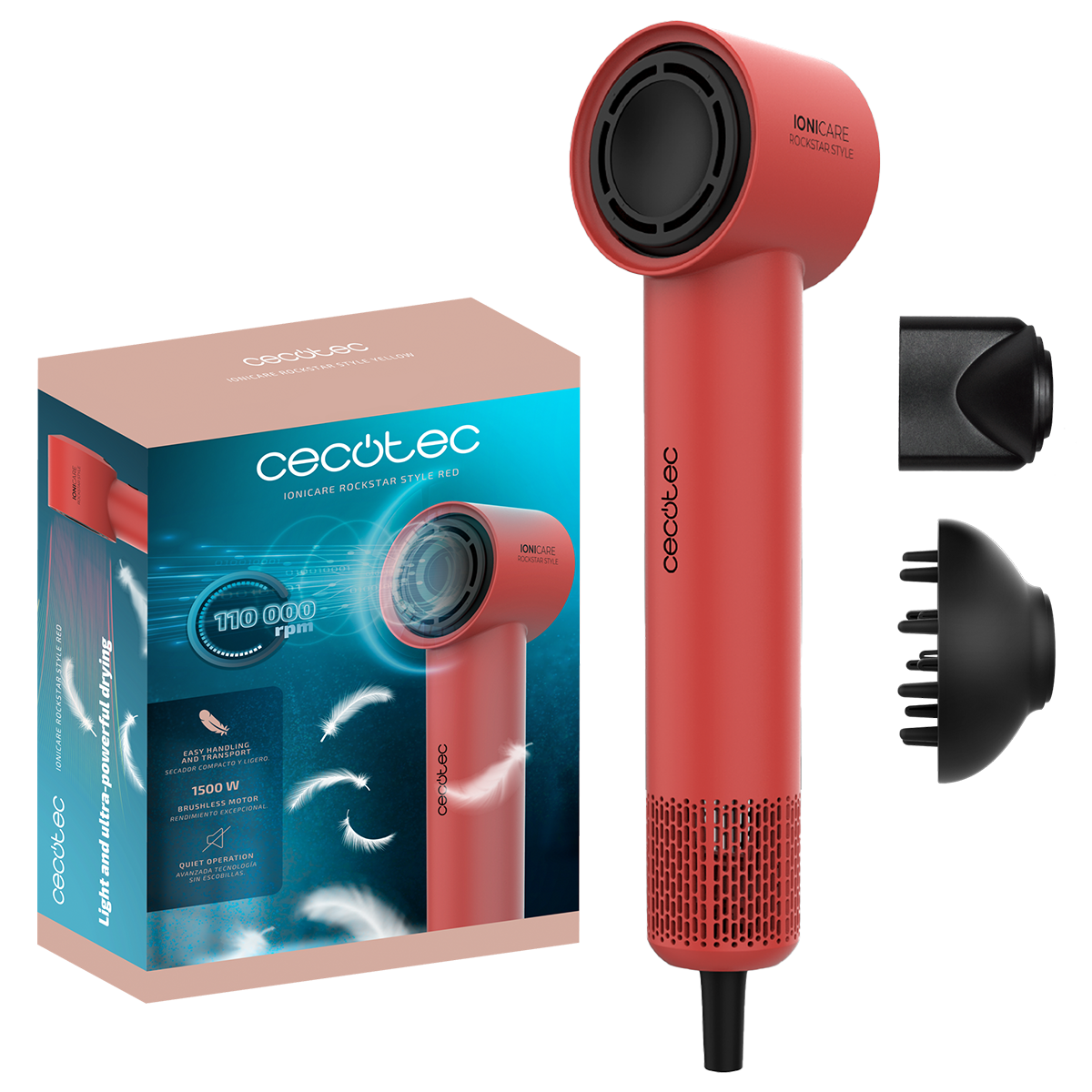 Фен CECOTEC IoniCare RockStar Style Red