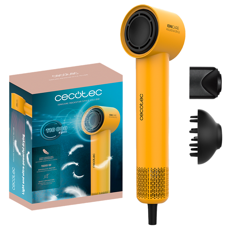 Фен CECOTEC IoniCare RockStar Style Yellow  