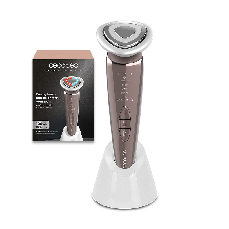 Мікрострумовий масажер для обличчя з LED-терапією CECOTEC FaceCare LightSonic HotN'Cold
