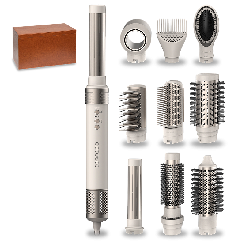 Стайлер CECOTEC Bamba CeramicCare 10in1 AirGlam Champagne